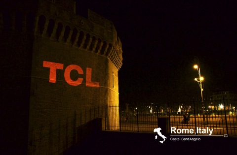 TCL Global Creative Projection Advertisements on Castel Sant’Angelo (Photo: Business Wire)