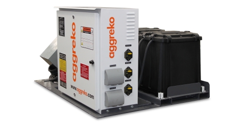 Image of HPS3K, Aggreko's alternating fuel to battery power system (Photo: Business Wire)