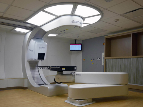 The MEVION S250i Proton Therapy System with HYPERSCAN Pencil Beam Scanning is shown here, fully inst ... 