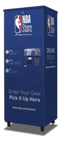 NBA Store customers at https://store.nba.com/lockers can collect their online purchase from a self-s ... 