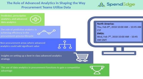 SpendEdge to Host a Webinar on the Role of Advanced Analytics in Shaping the Way Procurement Teams U ...