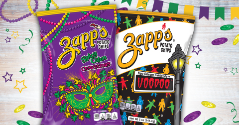 Zapp’s® New Orleans Kettle Style Voodoo™ and Spicy Cajun Crawtators™ Potato Chips (Photo: Business W ... 