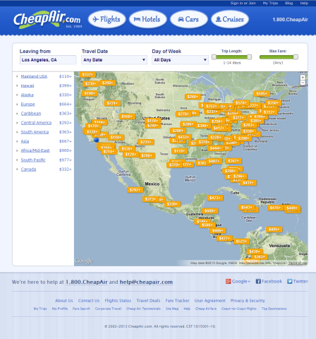 Extreme Search technology from Amadeus on CheapAir.com (Graphic: Business Wire)
