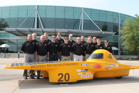 Eaton is supporting three Western Michigan University student race teams. The Sunseeker team (pictured) is competing in the Formula Sun Grand Prix in Austin, Texas, this June and next year in the biennial American Solar Challenge on public highways across the U.S. (Photo: Business Wire)