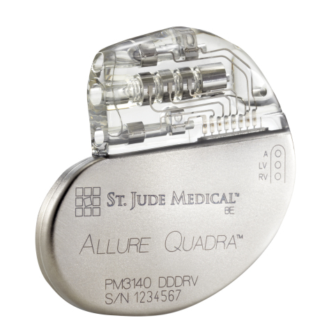 Allure Quadra(TM) CRT-P (Photo: St. Jude Medical, Inc.)