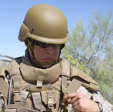 This Lightweight Helmet for the U.S. Marine Corps is one of several combat helmet designs that BAE Systems has produced since the 1980s. (Photo: BAE Systems)