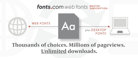 Monotype Unveils the Fonts.com Web Fonts "Master" Subscription (Graphic: Business Wire)