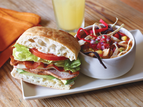 Turkey Bacon Avocado Sandwich and Chicken Tortilla Soup (Photo: Business Wire)