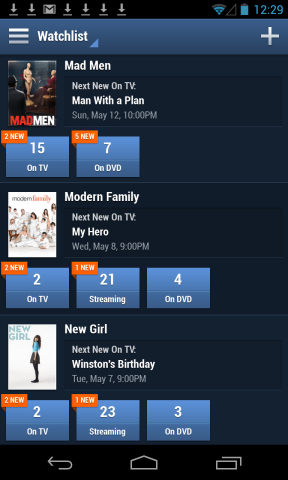 TV Guide Digital debuted its redesigned one-stop TV app for Android including the new feature Watchlist. (Photo: Business Wire)