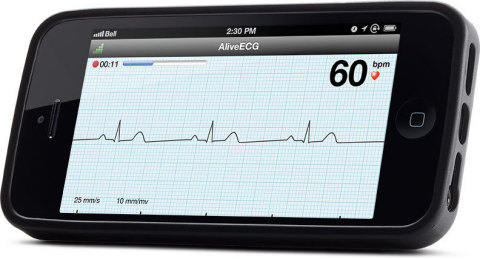 AliveCor iPhone5 (Photo: Business Wire)