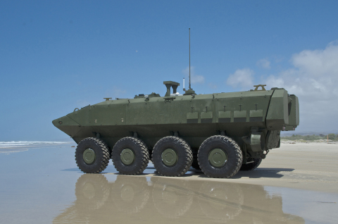 BAE Systems' Marine Personnel Carrier successfully completed 12 days of rigorous wheeled amphibious vehicle evaluations. (Photo: BAE Systems)