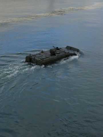Testing included a series of Water Performance Demonstrations in various sea conditions, as well as an evaluation of Human Factors and Stowage Capacity. (Photo: BAE Systems)