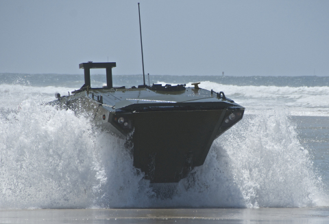 BAE Systems' Marine Personnel Carrier exceeded all vehicle requirements, performing personnel exit drills in less than 17 seconds. (Photo: BAE Systems)