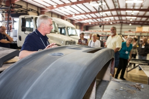 Newport Coachworks guided tours to show the manufacturing process of its high quality buses (Photo: Business Wire)