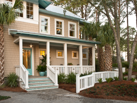 The design of HGTV Smart Home 2013 is inspired by shingle-style vacation homes constructed in Atlantic, Neptune and Jacksonville Beach communities during the early 1900s. HGTV, HGTV Smart Home, and HGTV Smart Home Giveaway are trademarks of Scripps Networks, LLC. Used with permission; all rights reserved. Photo(c) 2013 Scripps Networks, LLC. 