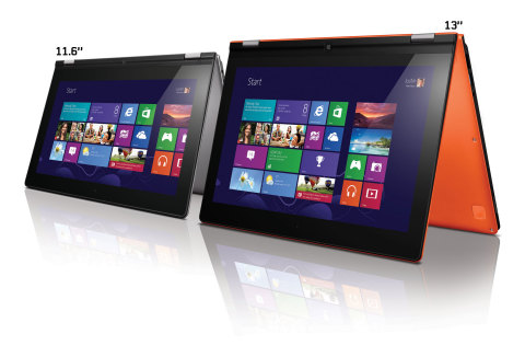 The multi-mode, flip and fold IdeaPad Yoga 11S goes on sale today. (Photo: Business Wire)
