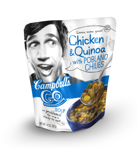 Campbell's Go(R) soups, the company's first soups packaged in flexible pouches in the U.S., is one o ... 