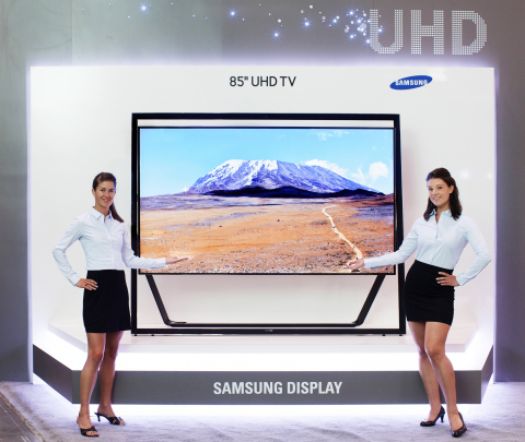 Samsung Display to Showcase an 85-inch UHD TV panel at Display Week 2013 (Photo: Business Wire)