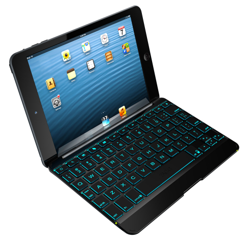 ZAGG Inc introduces two new ultra-thin Bluetooth(R) keyboard accessories built with a unique, patent-pending hinge system for the Apple iPad mini. (Photo: Business Wire)