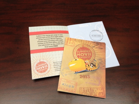 Regal Entertainment Group's passport is a keepsake to be stamped each week when guests 'climb aboard' the Summer Movie Express. Source: Regal Entertainment Group