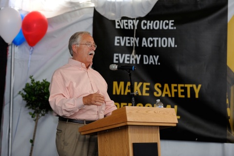 Jim Taylor, president of Balfour Beatty Construction's Military Housing division, speaks at ceremony celebrating the 10,000th military housing unit completed by Balfour Beatty Construction. (Photo: Business Wire)