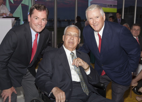 From left: Jay Hooley (chairman, president and CEO of State Street), Mayor Menino and Jack Connors, Jr. (president and co-founder of Camp Harbor View). Photo Credit: Logan Seale