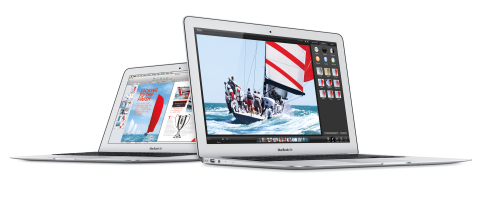 The new MacBook Air features all day battery life, fourth generation Intel Core processors, 802.11ac Wi-Fi and flash storage that is up to 40 percent faster. (Photo: Business Wire)