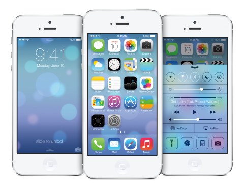 Apple unveils iOS 7, completely redesigned with stunning user interface and great new features. (Photo: Business Wire)