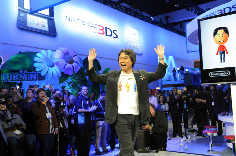 In this photo provided by Nintendo of America, famed video game designer Shigeru Miyamoto is welcomed on stage by attendees at the Wii U Software Showcase @ E3 2013 on June 11, 2013 in Los Angeles. The Electronic Entertainment Expo (E3) is the video game industry's premier trade show. (Photo: Business Wire)