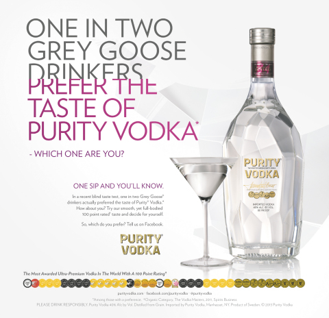 New ad from Purity® Vodka (Graphic: Business Wire)
