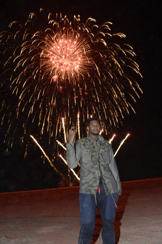 Global superstar Usher joins Macy's in curating the score and fireworks design for the 37th annual Macy's 4th of July Fireworks. Photo credit: Kevin Mazur/Getty Images/Macy's, Inc.