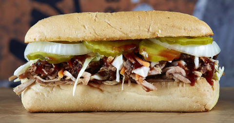 Dickey's Barbecue is offering the new Racetrack Sandwich for a limited time. (Photo: Business Wire)