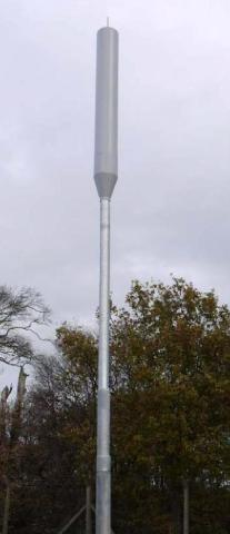 The monopole version of CommScope's Metro Cell Concealment Solutions can be mounted as a standalone structure on city streets or in traditional cell site locations. (Photo: Business Wire)
