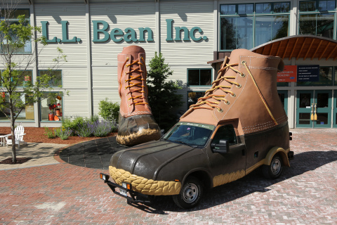 The L.L.Bean Bootmobile, a larger-than-life version of the iconic Bean Boot, will kick off the outdoor retailer's summer-long Outdoor Discovery Tour on June 22 in New York City at Adventures NYC in Central Park. Following New York City, the Bootmobile will travel to Pittsburgh (June 29), Philadelphia (July 13) and Chicago (July 20), among other cities, where L.L.Bean's expert guides will encourage families to discover ways to spend more time outside as part of a healthy, active lifestyle. (Photo credit: L.L.Bean)