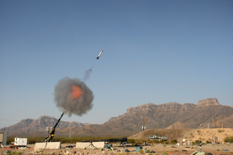 All Multi-Service Standard Guided Projectile guided flight test objectives were achieved during recent testing at White Sands Missile Range, demonstrating the projectile's performance from a 5-inch 62-caliber Mk 45 Mod 4 Naval Gun System. (Photo: BAE Systems)