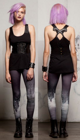 The Mortal Instruments Angelic Power Tank and Shadow World Leggings designed by TRIPP nyc exclusively for Hot Topic. (Photo: Business Wire)