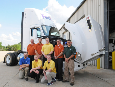 Eight fleet maintenance technicians will represent FedEx Freight at the national TMC SuperTech 2013 competition in September. (Photo: Business Wire)