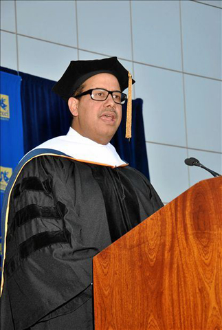 Scott Syphax, Director, NORCAL Mutual Insurance Company, delivered the keynote address at Drexel University Sacramento. Syphax also received honorary doctorate. (Photo: Business Wire)