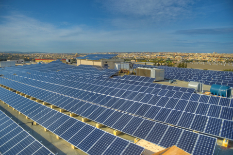 In 2012, 22 percent of Baxter's total energy use for operations was from renewable energy. Baxter's Malta facility recently completed installation of the company's largest on-site photovoltaic system. (Photo: Business Wire)