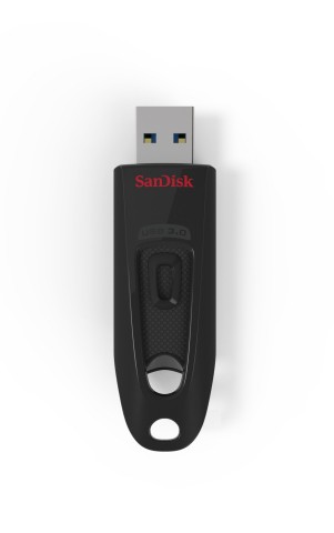 The SanDisk Ultra(R) USB 3.0 flash drive transfers files up to four times faster than regular USB 2.0 drives. (Photo: Business Wire)