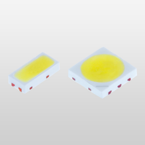 Toshiba's Sub-Watt Type White LEDs, TL2FK Series (left) and TL3GA Series (right) (Photo: Business Wi ... 