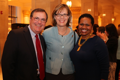 The Coca-Cola Company VP, Industry Affairs Carlton Curtis; AFC Enterprises CEO Cheryl Bachelder; Women's Foodservice Forum President and CEO Fritzi Woods at WFF Executive Summit. (Photo: Business Wire)