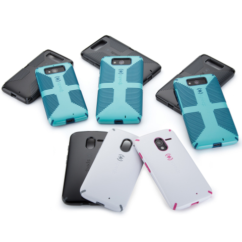 Speck CandyShell for Moto X and Speck CandyShell Grip for Motorola Droid Ultra, Droid Maxx, and Droid Mini. (Photo: Business Wire)