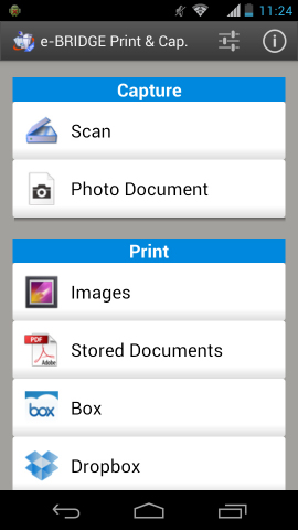 Android smart phone and tablet PC users can now download the Toshiba TEC's print and scan software app, "e-BRIDGE Print & Capture", adding extra productivity-enhancing tools for an increasingly mobile workforce. (Graphic: Business Wire)