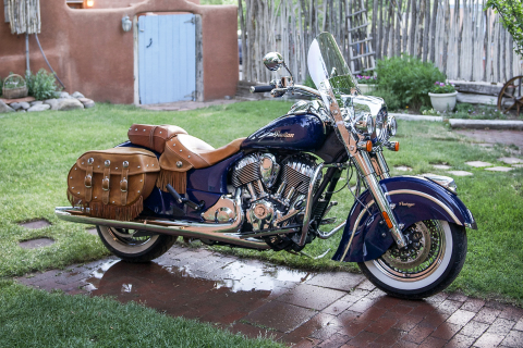 The all-new, yet iconic 2014 Indian Chief Vintage soft bagger (starting MSRP: $20,999) (Photo: Indian Motorcycle)