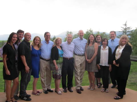 Sandelman & Assoc. celebrates its 25th anniversary in Jackson, Wyo., with key team members Heather Olson, Chris Miller, Todd Sandelman, Carole Lockwood, Dan Brusco, Bev Sandelman, Bob Sandelman, Jeff Davis, Jennifer Park, Bev Cain, Roberta Long, Paul Clarke and Cheryl Fogarty. (Photo: Business Wire)