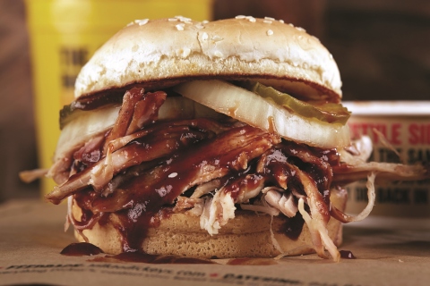 Dickey's Barbecue serves $2 Pulled Pork Big Barbecue sandwiches at new location in Pendleton on Saturday. (Photo: Business Wire)
