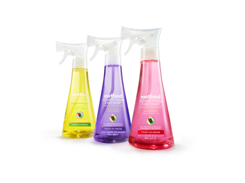 Method's Power Foam Dish Soap is available in three scents: French Lavender, Pink Grapefruit and Lemon Mint and retails for $3. (Photo: Business Wire)