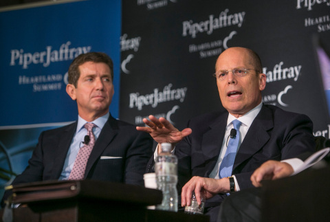 Alex Gorsky, Chairman and CEO of Johnson & Johnson and Steve Hemsley, President and CEO of UnitedHealth Group (Photo: Piper Jaffray)