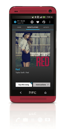 Sprint is the first U.S. wireless carrier to offer access to the new NextRadio(R) interactive FM radio application beginning with HTC One(R) and HTC EVO(R) 4G LTE (Graphic: Sprint)